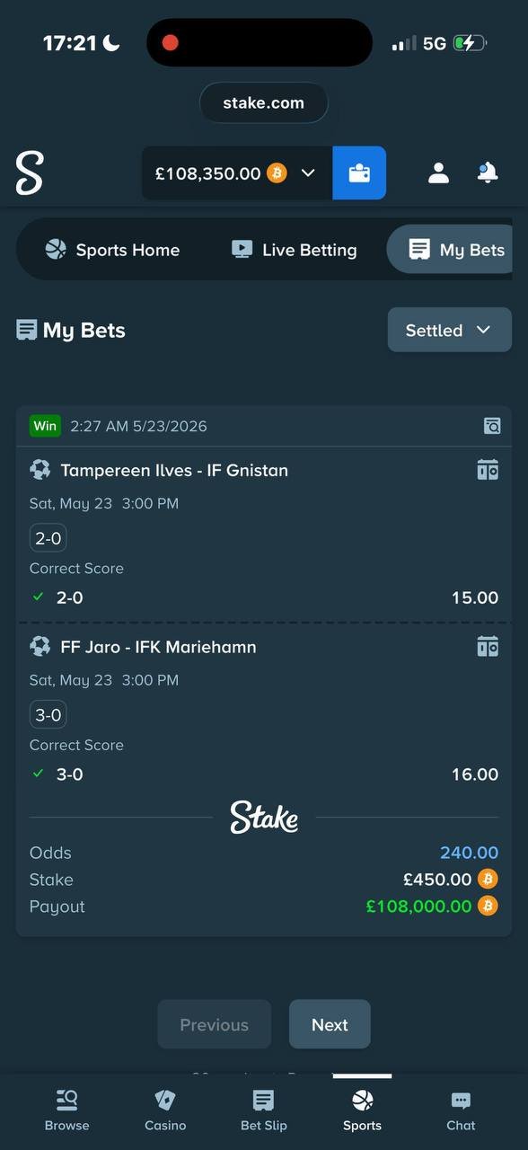 Correct Score Fixed Match